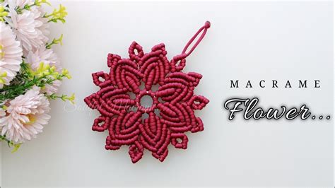 Easy Macrame Flower Tutorial Diy Macrame Flower Wall Hanging Como