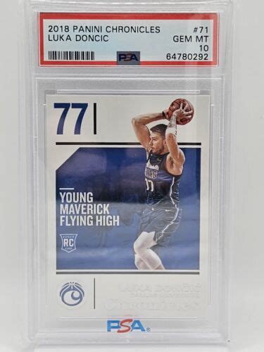 Luka Doncic 2018 Panini Chronicles 71 Gem Mint PSA 10 RC Dallas