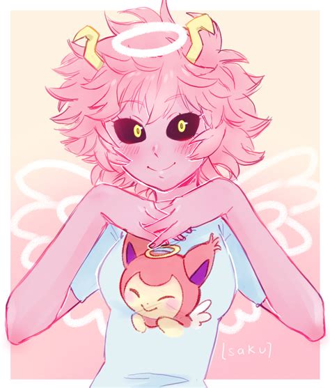 Mina Ashido By Saku Hero Academia Characters Anime Hero