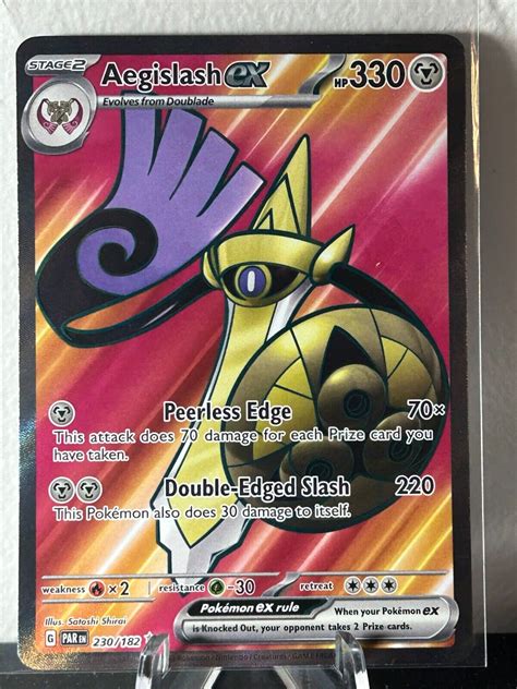 Pok Mon Tcg Aegislash Ex Paradox Rift Holo Ultra Rare Nm