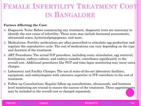 Ppt Female Infertility Treatment Cost N Bangalore Powerpoint