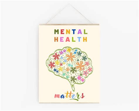 Mental Health Matters Poster Therapy Office Decor Counsellor Etsy