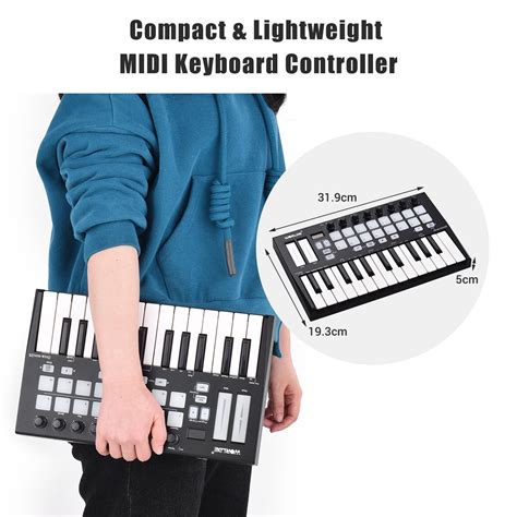 WORLDE Orca Mini25 Portable 25 Key USB MIDI Keyboard Controller