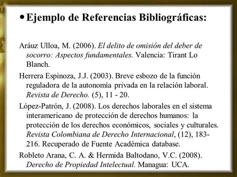 Realice 2 Ejemplos De Referencias Bibliograficas Brainlylat