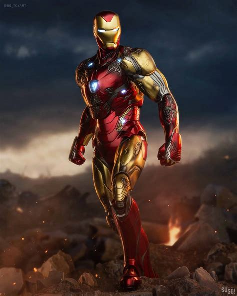 Hk St Batch Hot Toys Avengers Endgame Iron Man Mark Lxxxv Battle Damaged Version