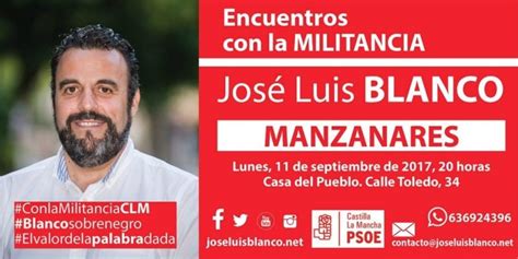 El socialista José Luis Blanco estará este lunes en Manzanares