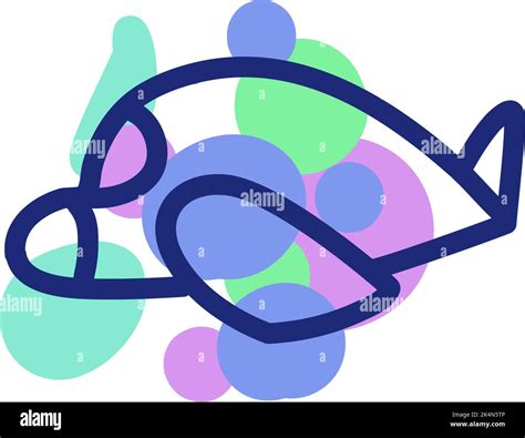 Colorful Plane Toy Illustration Vector On A White Background Stock