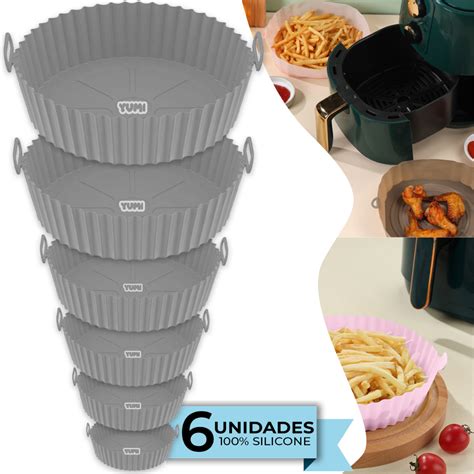 Forma Assadeira Para Fritadeira Air Fryer Em Silicone Pe As Conjunto