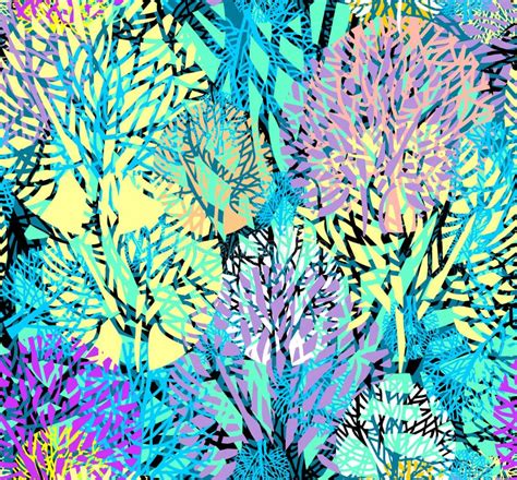 Seamless Vector Floral Print Stock Vector Illustration Of Shrub