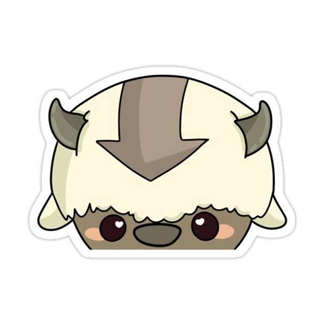 Appa Chibi Anime Peeker Avatar Sticker For Sale By OtakuBoiz In 2023