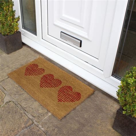 Hearts Latex Coir Doormat X Cm Jvl Homeware Solutions