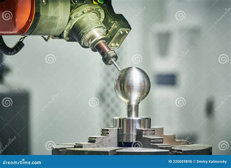 Five Axis CNC Machining Center Cutting Jet Engine Turbine Stock Image