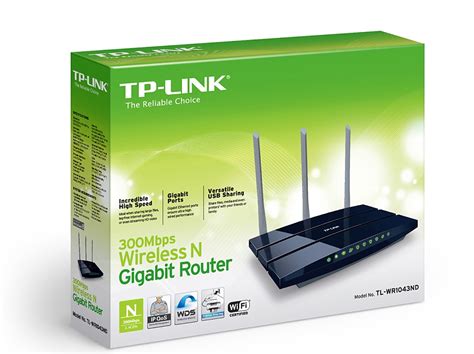 TL WR1043ND 300Mbps Wireless N Gigabit Router TP Link United Kingdom