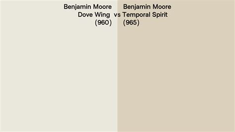 Benjamin Moore Dove Wing Vs Temporal Spirit Side By Side Comparison