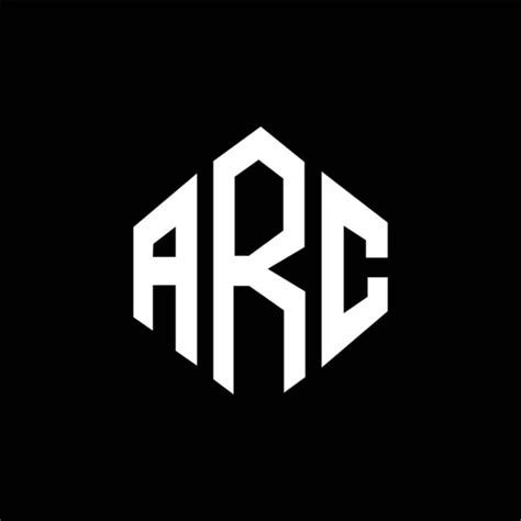 Diseño de logotipo de letra ARC con forma de polígono Diseño de