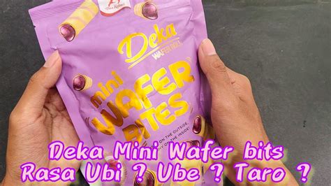 Deka Mini Wafer Bites Ubi Deka Mini Wafer Roll Rasa Ube Ubi Taro