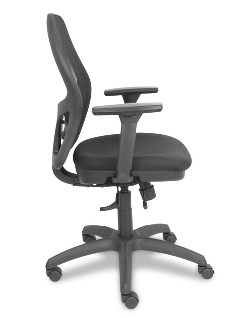 Silla Jorquera Traslack Malla Negra Asiento Bali Negro Brazo 3D 316