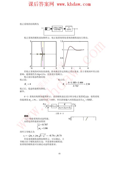 参考答案 自动控制原理 孙亮、杨鹏 北京工业大学 上 完整版文档之家