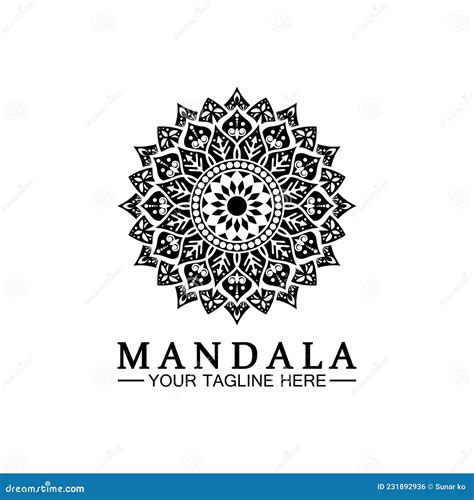 Mandala Logo Design Vector Template Stock Vector Illustration Of