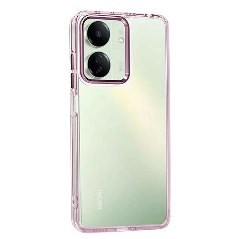 Capa Xiaomi Redmi C Transparente Frame Rosa Copertini