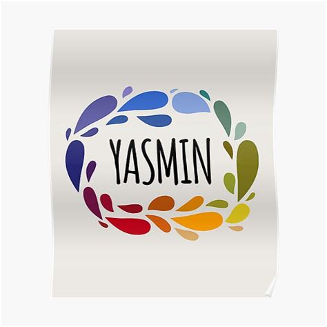 Yasmin Name Cute Colorful Gift Named Yasmin Poster For Sale By