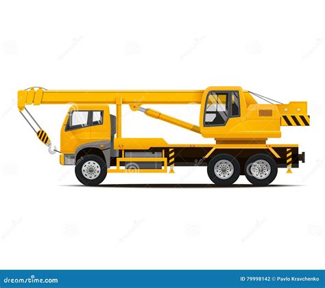 Mobile Crane High Detailed Vector Illustration Stock Vector