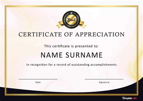 Certificate Of Appreciation Template Word Doc | | Mt Home Arts