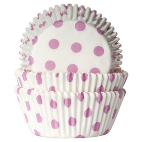 HoM Muffinförmchen weiß babypink Punkte 50 Stck 5 0 cm