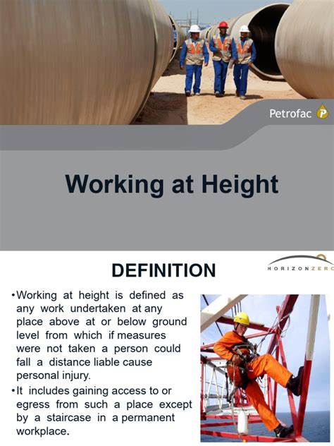 Working At Height Ppt Pdf Safety Risk Assessment