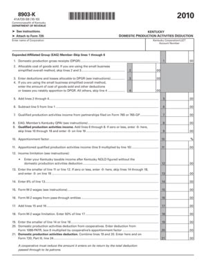 Fillable Online Revenue Ky 10 41A720 S9 8903 K Indd Instructions For