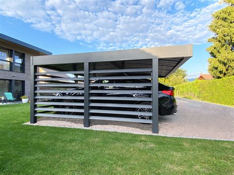 Carport Alu Sur Mesure Deux Voitures Bon En Chablais Anavi