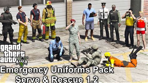 GTA 5 Mod Emergency Uniform Pack Serve Rescue 1 2 New Fire EMS