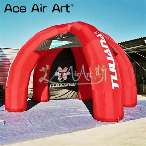 Tienda de campaña de araña inflable roja completa personalizada con 5