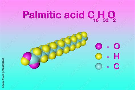 Stockillustratie Structural Chemical Formula And Molecular Model Of