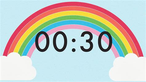 30 Seconds Countdown Rainbow Timer 🌈 in 2021 | Classroom timer ...