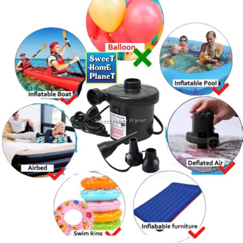 Ac Electric Air Pump Inflate Deflate Inflatable Mattress Bed Pool Boat Toy