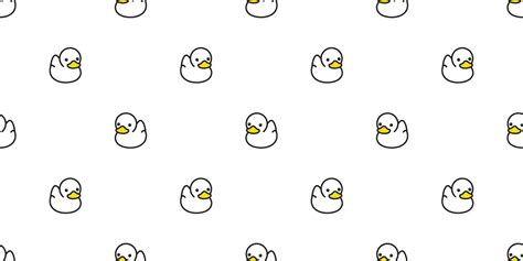 duck seamless pattern vector rubber ducky isolated cartoon illustration bird bath shower repeat ...