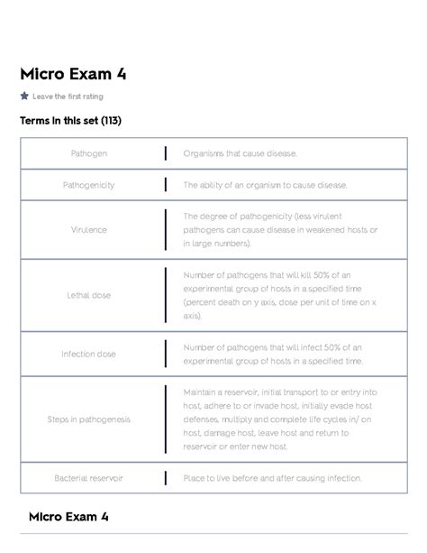 Micro Exam 4 Flashcards Quizlet Micro Exam 4 Leave The First Rating