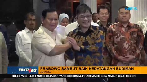 Ketum Gerindra Prabowo Sambut Baik Kedatangan Politisi PDIP Budiman