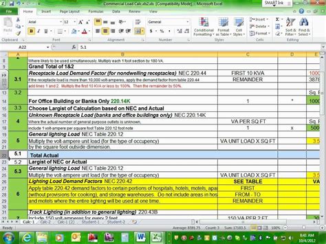 Commercial Electrical Load Calculation Spreadsheet — db-excel.com