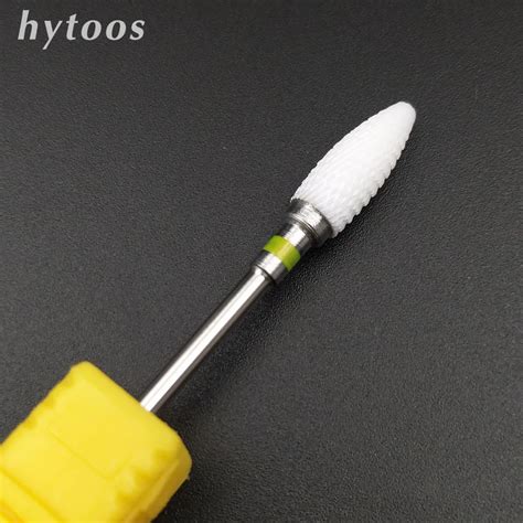 HYTOOS Ceramic Nail Drill Bit 3 32 Rotary Burr Bits For Manicure