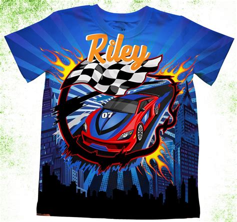 Race Car Birthday Shirtpersonalized Race Car T Shirtskids Birthday