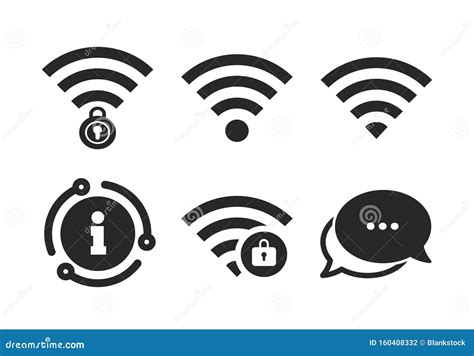 Iconos De La Red Inal Mbrica De Wifi Zona De Wi Fi Cerrada Vector