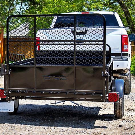 Buy Dk2 5ft X 7ft Single Axle Utility Trailer Kit With Drive Up Gate Black Online