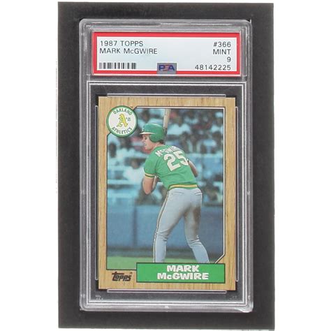 Mark McGwire 1987 Topps 366 PSA 9 Pristine Auction