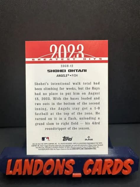 Shohei Ohtani Greatest Hits Topps Series Gh Angels Dodgers