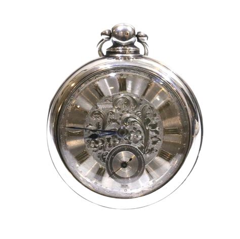 1868 Pair Cased Pocket Watch Silver Fusee Lever