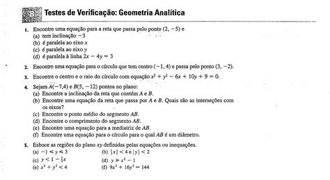 A Luz Da MatemÁtica ExercÍcios De Álgebra E Geometria AnalÍtica