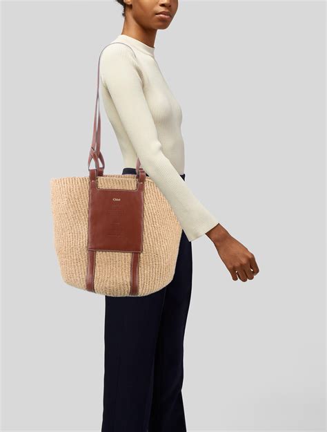 Chloe X Mifuko Raffia Tote Neutrals Totes Handbags Wchxm20013