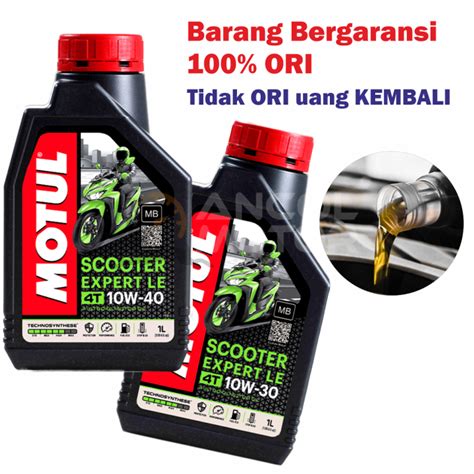 Motul Scooter Expert LE 4T 10w40 10W30 1 Liter Oli Motor Nmax Aerox Pcx